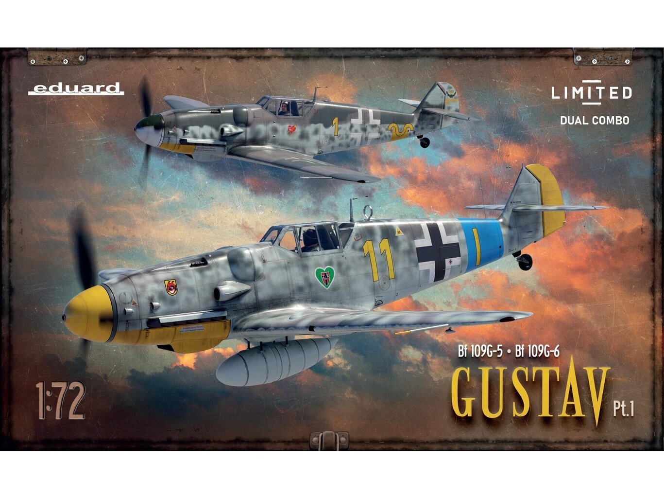 Konstruktors Eduard - Messerschmitt Bf 109G-5 & Bf 109G-6 Gustav Pt.1, 1/72, 2144 cena un informācija | Konstruktori | 220.lv