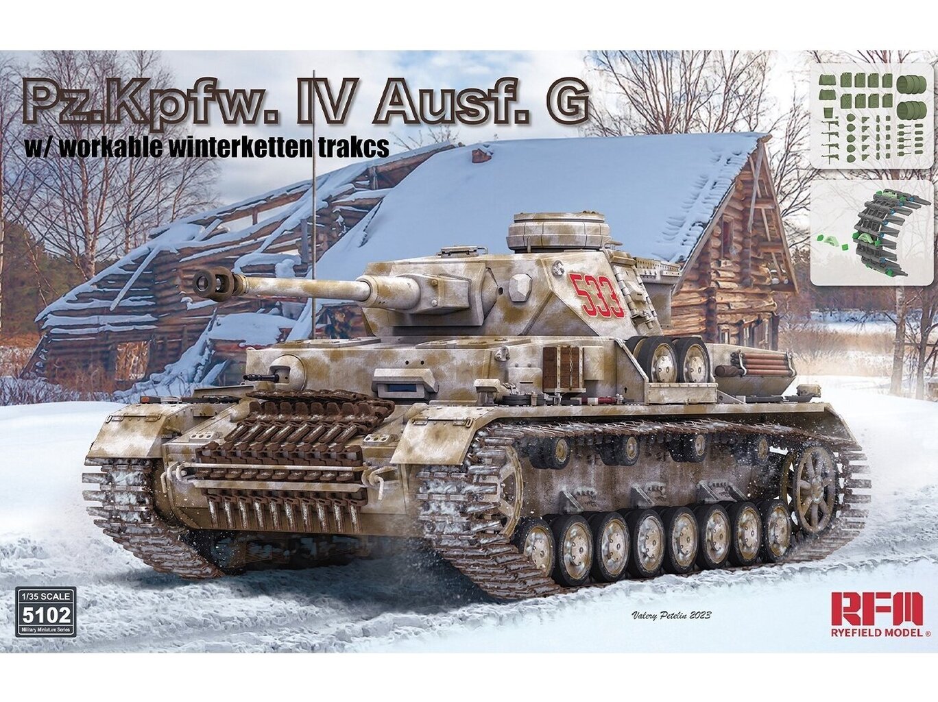 Līmējamais modelis Rye Field Model - Pz.Kpfw.IV Ausf.G w/Winterketten w/Winterketten, 1/35, RFM-5102 cena un informācija | Līmējamie modeļi | 220.lv