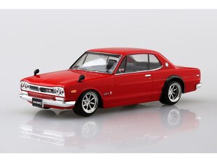 Līmējamais modelis Aoshima - The Snap Kit Nissan Skyline 2000GT-R Custom Wheel / Red, 1/32, 06472 cena un informācija | Līmējamie modeļi | 220.lv