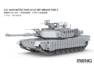 Līmējamais modelis Meng Model - U.S. Main Battle Tank M1A2 SEP Abrams Tusk II, 1/72, 72-003 цена и информация | Конструкторы и кубики | 220.lv