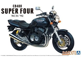 Сборная пластиковая модель. Aoshima - Honda CB400 Super Four NC31 '92, 1/12, 06384 цена и информация | Склеиваемые модели | 220.lv
