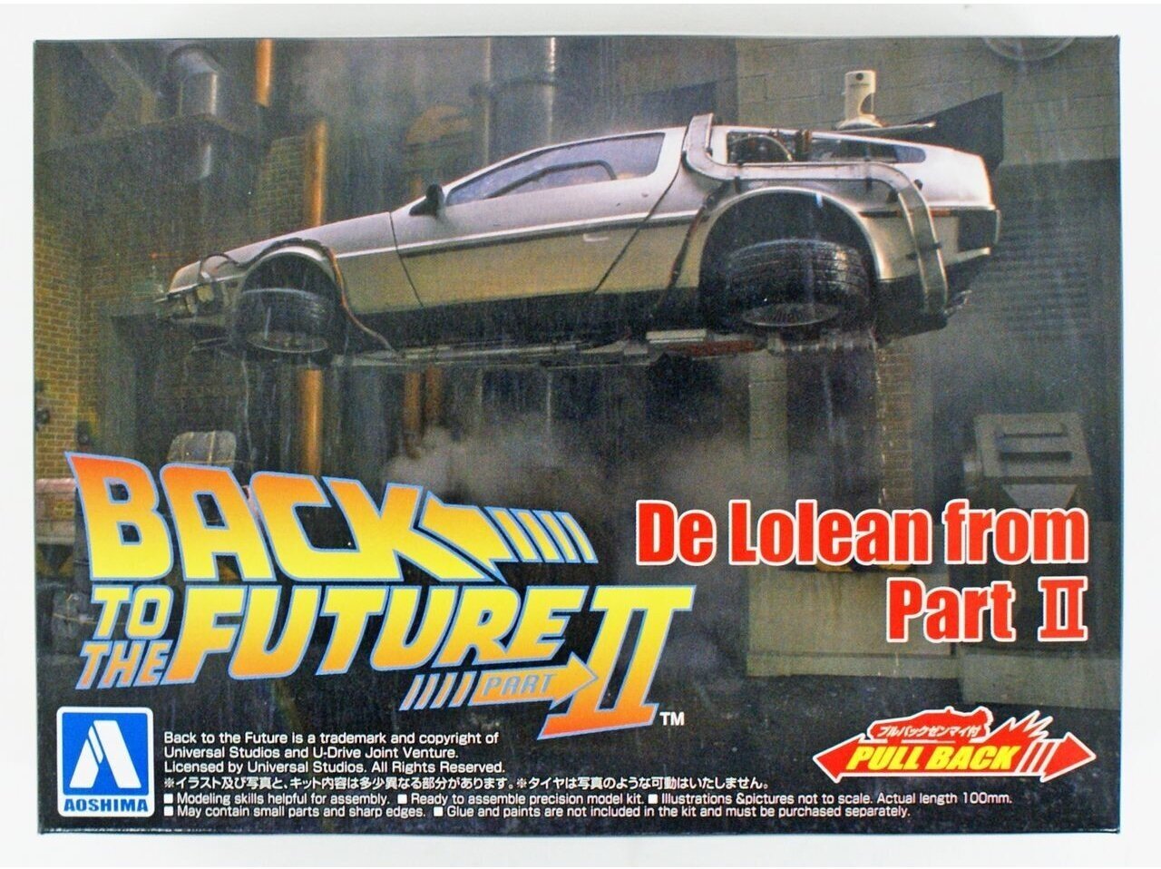 Līmējamais modelis Aoshima - DeLorean DMC-12 "Back to the Future II" Pull back, 1/43, 05476 cena un informācija | Līmējamie modeļi | 220.lv