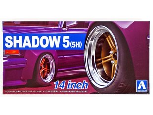 Riteņu komplekts Aoshima - Shadow 5 (5H) 14", 1/24, 05437 cena un informācija | Līmējamie modeļi | 220.lv