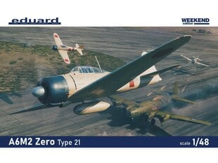 Сборная пластиковая модель. Eduard - Mitsubishi A6M2 Zero Type 21 Weekend edition, 1/48, 84189 цена и информация | Конструкторы и кубики | 220.lv