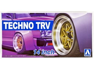 Riteņu komplekts Aoshima - Techno TRV 14", 1/24, 05386 cena un informācija | Līmējamie modeļi | 220.lv