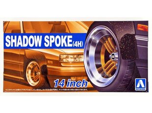 Aoshima - Комплект колес Shadow Spoke (4H) 14", 1/24, 05322 цена и информация | Kонструкторы | 220.lv