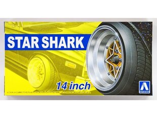 Riteņu komplekts Aoshima - Star Shark 14", 1/24, 05258 cena un informācija | Līmējamie modeļi | 220.lv