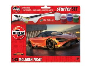 Dāvanu komplekts Airfix - McLaren 765LT, 1/43, A55006 cena un informācija | Konstruktori | 220.lv