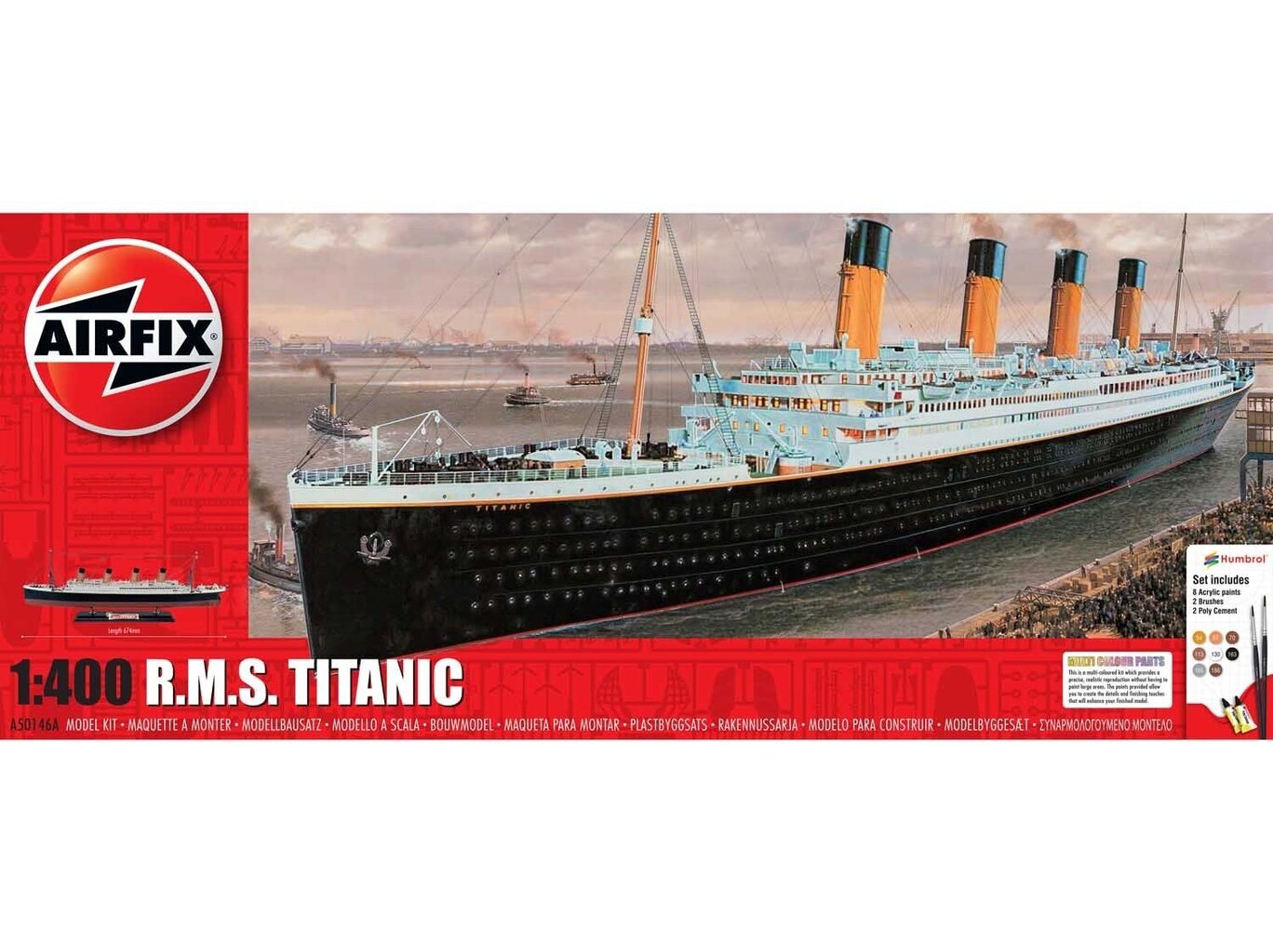 Dāvanu komplekts Airfix - R.M.S. Titanic, 1/400, A50146A цена и информация | Konstruktori | 220.lv