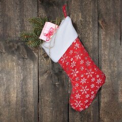 Рождественский носок Дед Мороз CA0309, 42 см цена и информация | Рождественское украшение CA1029 | 220.lv