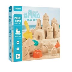 Кинетический песок - игровой набор с песочницей и формочками MiDeer  цена и информация | Принадлежности для рисования, лепки | 220.lv