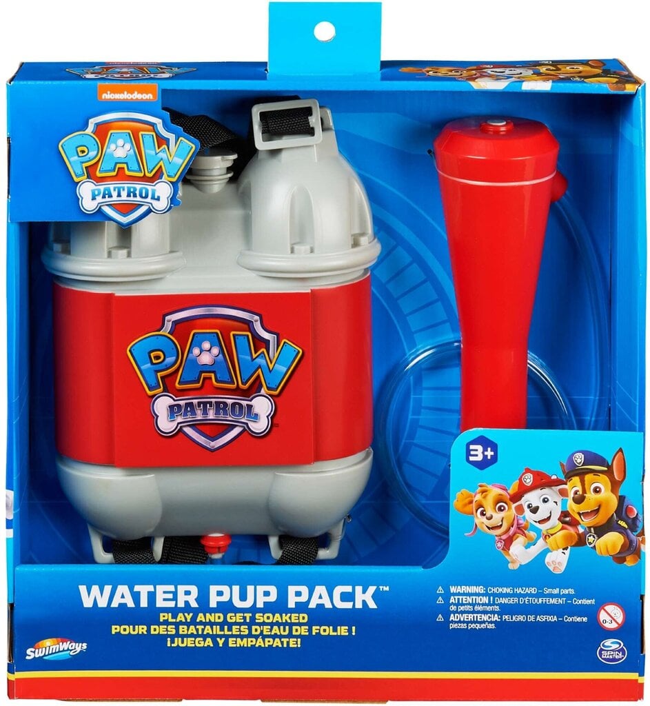 Ūdens mugursoma ar pistoli Water Pup Pack Ķepu Patruļa(Paw Patrol),pelēka, 16 x 23 x 5 cm cena un informācija | Ūdens, smilšu un pludmales rotaļlietas | 220.lv