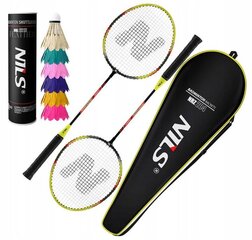 Badmintona komplekts Nils, dažādu krāsu цена и информация | Комплект бадминтона Sportech 4+S 000226 | 220.lv
