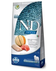 Farmina N&D Ocean Dog lielu šķirņu suņiem, ar lasi, mencu un meloni, 12 kg cena un informācija | Sausā barība suņiem | 220.lv