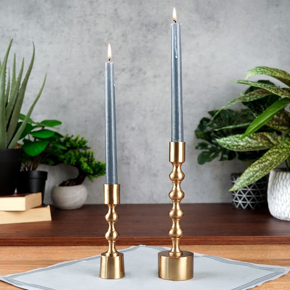 Zelta svečturis 16 cm cena un informācija | Sveces un svečturi | 220.lv