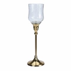 Stikla svečturis uz zelta kājas cena un informācija | Sveces un svečturi | 220.lv