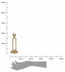 Zelta ģeometriskais svečturis 20x8 cm cena un informācija | Sveces un svečturi | 220.lv