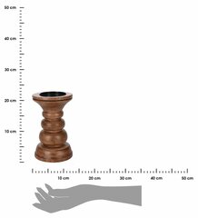 Rustikāls koka sveču turētājs, 20 cm cena un informācija | Sveces un svečturi | 220.lv