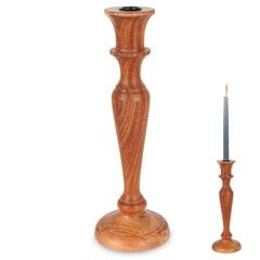 Koka svečturis 31,5 cm cena un informācija | Sveces un svečturi | 220.lv