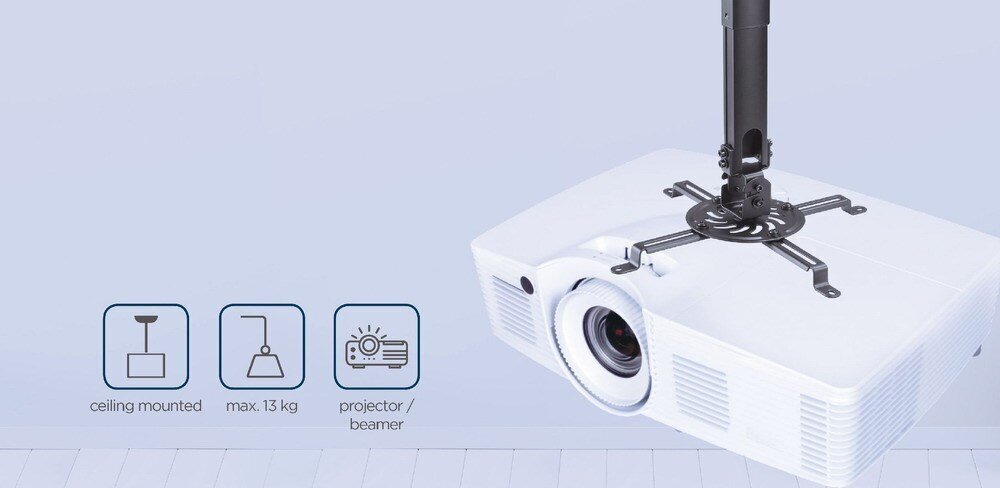 Stiprinājums projektoram Gembird Adjustable Ceiling Mount for Projector| Beamer цена и информация | TV kronšteini | 220.lv
