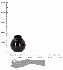 Lodveida vāze spīdīga melna 15 cm cena un informācija | Vāzes | 220.lv