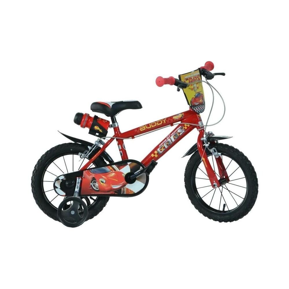 Bērnu velosipēds Cars, 14'', sarkans цена и информация | Velosipēdi | 220.lv