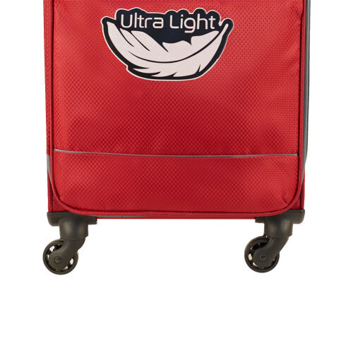 Ceļojumu somu komplekts Alezar Ultralight, sarkans, 3 gab. cena un informācija | Koferi, ceļojumu somas | 220.lv