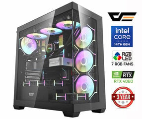 Core i5-14400F 32GB 512GB SSD 2TB HDD RTX 4060 8GB NoOS Стационарный компьютер цена и информация | Стационарные компьютеры | 220.lv