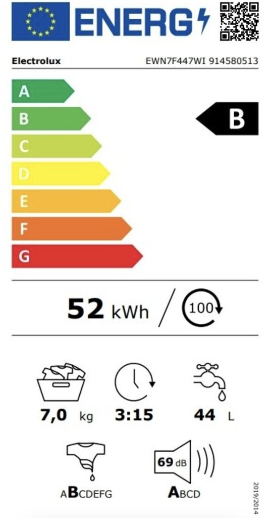 Electrolux EWN7F447WIP cena un informācija | Veļas mašīnas | 220.lv