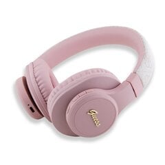 Guess PU Leather 4G Tone on Tone Script Logo BT5.3 Stereo Headphone Pink цена и информация | Наушники | 220.lv