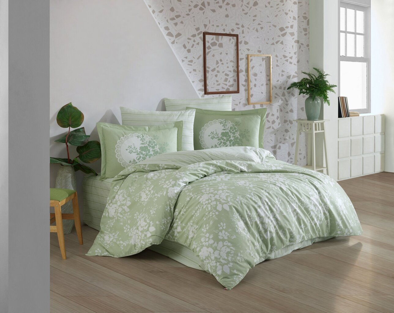 Hobby gultas veļas komplekts Flora, 200x220 cm, 4 daļas цена и информация | Gultas veļas komplekti | 220.lv