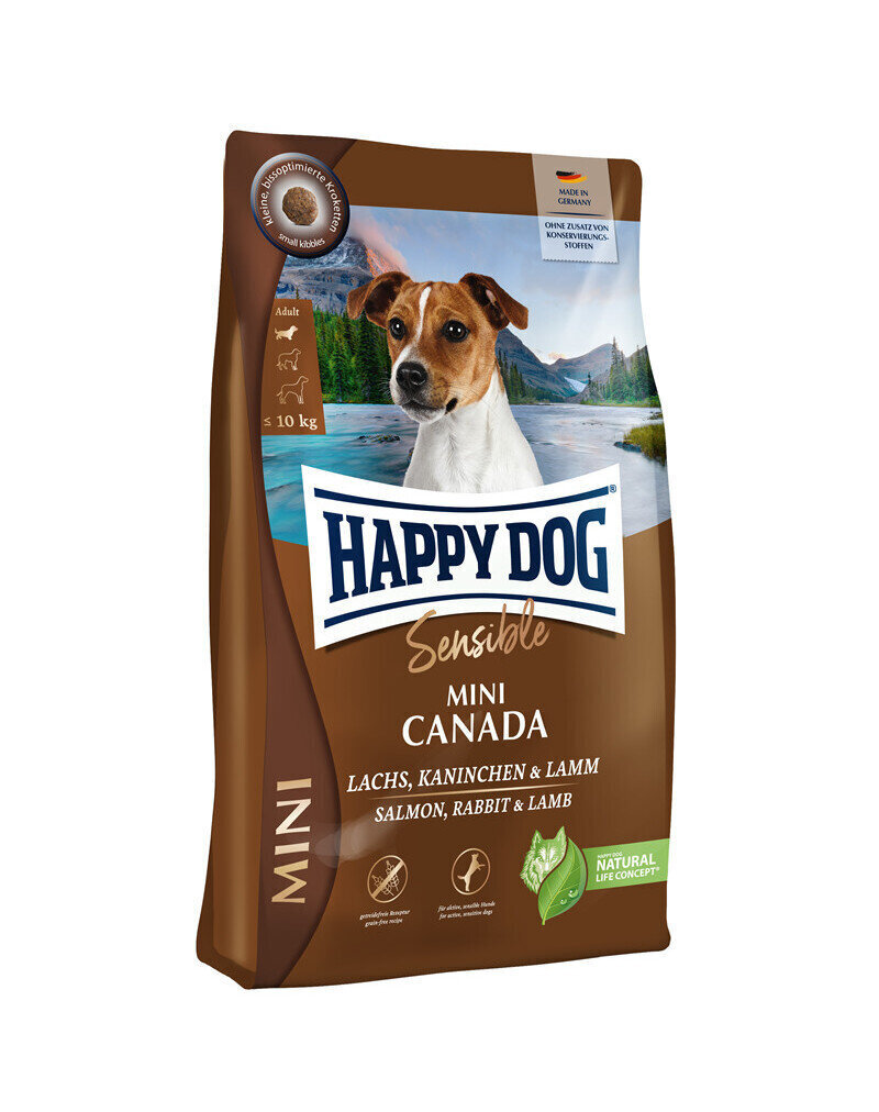 Happy Dog Sensible Mini Canada mazu šķirņu suņiem, ar laša, truša un jēra gaļu, 4 kg cena un informācija | Sausā barība suņiem | 220.lv