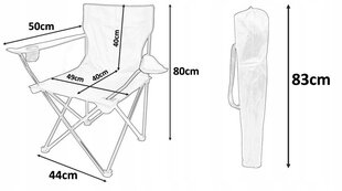 Saliekamais krēsls, 50x50x80 cm, zaļš cena un informācija | Dārza krēsli | 220.lv