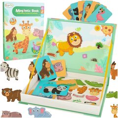 Magnētiskā grāmata - Safari dzīvnieki, 47 gab. cena un informācija | Attīstošās rotaļlietas | 220.lv