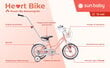 Velosipēds meitenēm Heart Bike 12", oranžs cena un informācija | Velosipēdi | 220.lv