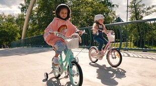Велосипед для девочки 14 дюймов Heart bike - абрикосовый цена и информация | Велосипеды | 220.lv