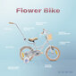 Velosipēds meitenēm Flower Bike 14", balts цена и информация | Balansa velosipēdi | 220.lv