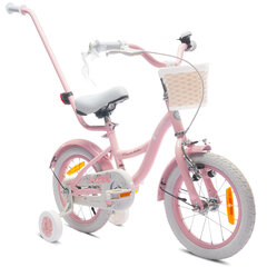 Velosipēds meitenēm Flower Bike 14", rozā cena un informācija | Balansa velosipēdi | 220.lv