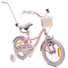 Velosipēds meitenēm Flower Bike 14", rozā цена и информация | Велосипеды | 220.lv