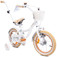 Velosipēds meitenēm Flower Bike 14", bēšs cena un informācija | Balansa velosipēdi | 220.lv