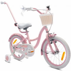 Velosipēds meitenēm Flower Bike 16", rozā cena un informācija | Balansa velosipēdi | 220.lv