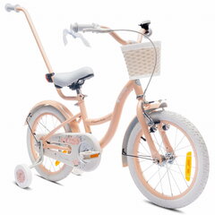 Велосипед для девочки 16 дюймов Толкатель боковые колеса Цветочный велосипед Morel цена и информация | Балансировочные велосипеды | 220.lv