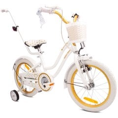 Velosipēds meitenēm Heart Bike 16", balts/zelta cena un informācija | Balansa velosipēdi | 220.lv