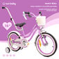 Velosipēds meitenēm Heart Bike 16", violets cena un informācija | Velosipēdi | 220.lv