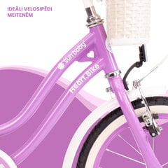 Velosipēds meitenēm Heart Bike 16", violets cena un informācija | Velosipēdi | 220.lv