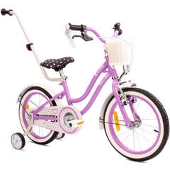 Velosipēds meitenēm Heart Bike 16", violets cena un informācija | Velosipēdi | 220.lv