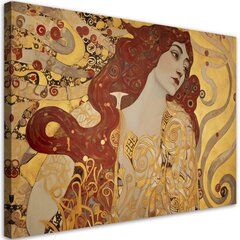 Glezna uz audekla, Gustavs Klimts, Sieviete ar gariem matiem cena un informācija | Gleznas | 220.lv