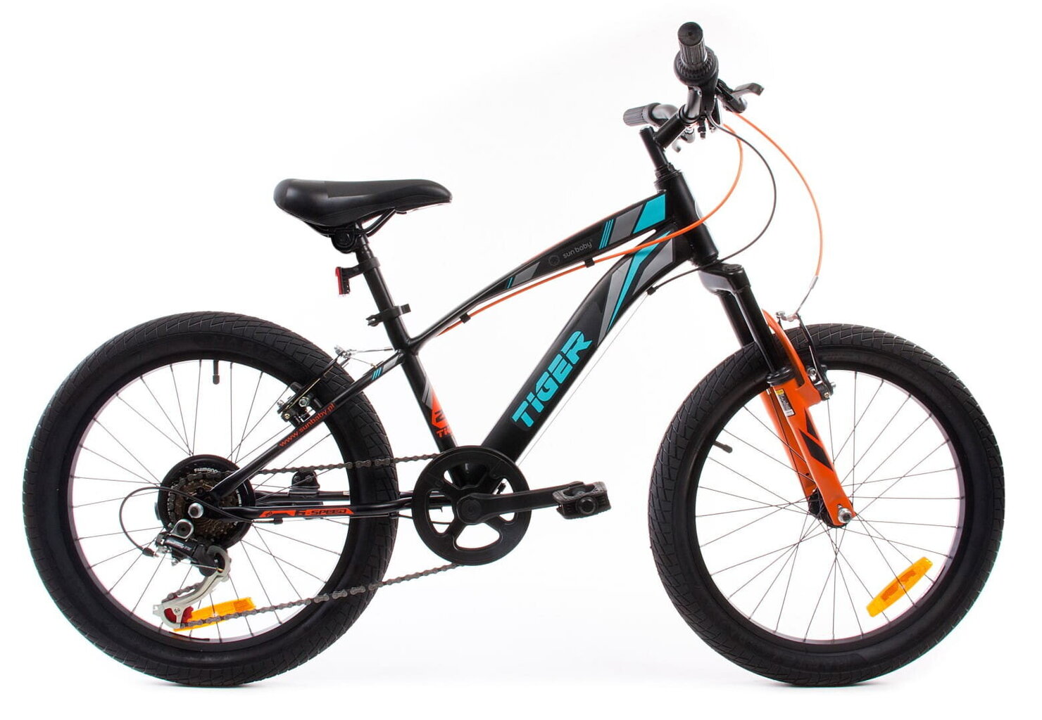 Velosipēds zēniem Tiger Bike 20", melns cena un informācija | Velosipēdi | 220.lv