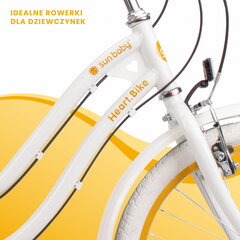 Велосипед для девочек 20 дюймов с 6-скоростной кассетой Shimano Tourney и золотисто-белыми рулями Revoshift Heart Bike цена и информация | Велосипеды | 220.lv