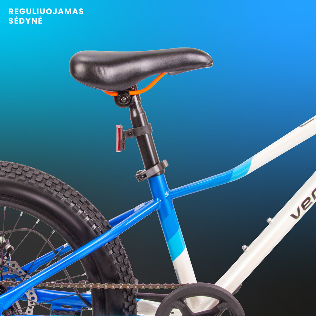 Velosipēds zēniem MTB Shimano 20", balts цена и информация | Velosipēdi | 220.lv